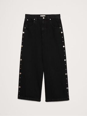 Banana Republic LOW-RISE LOOSE STUDDED CROPPED JEAN